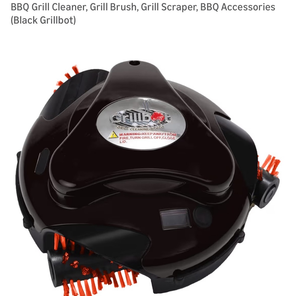 Grillbot Automatic Grill Cleaner with Red Brushes